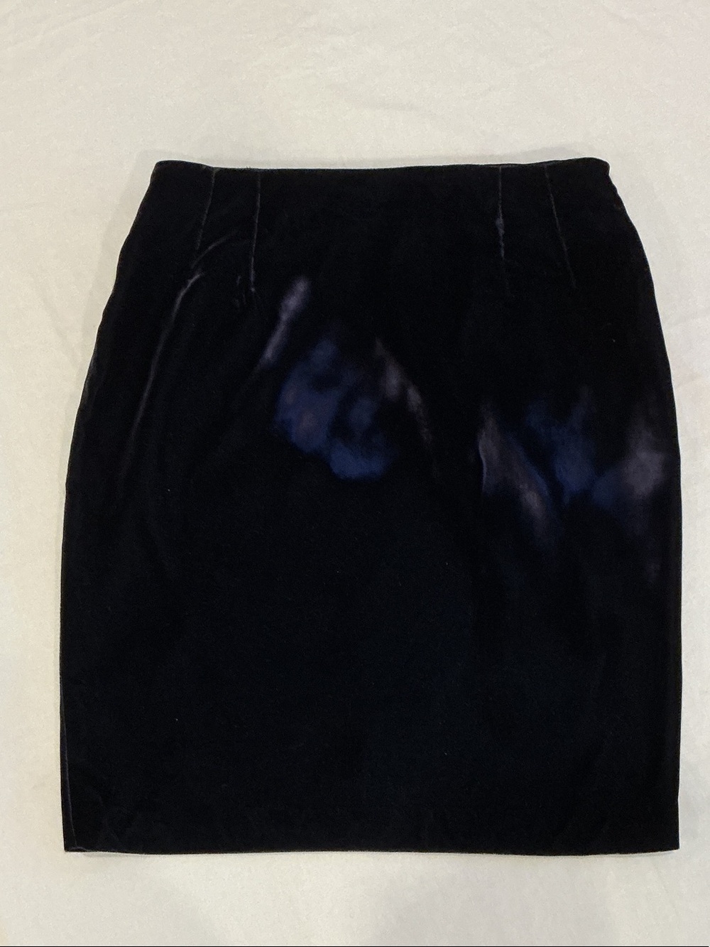 Adrienne Vittadini Navy Velvet Pencil Skirt
